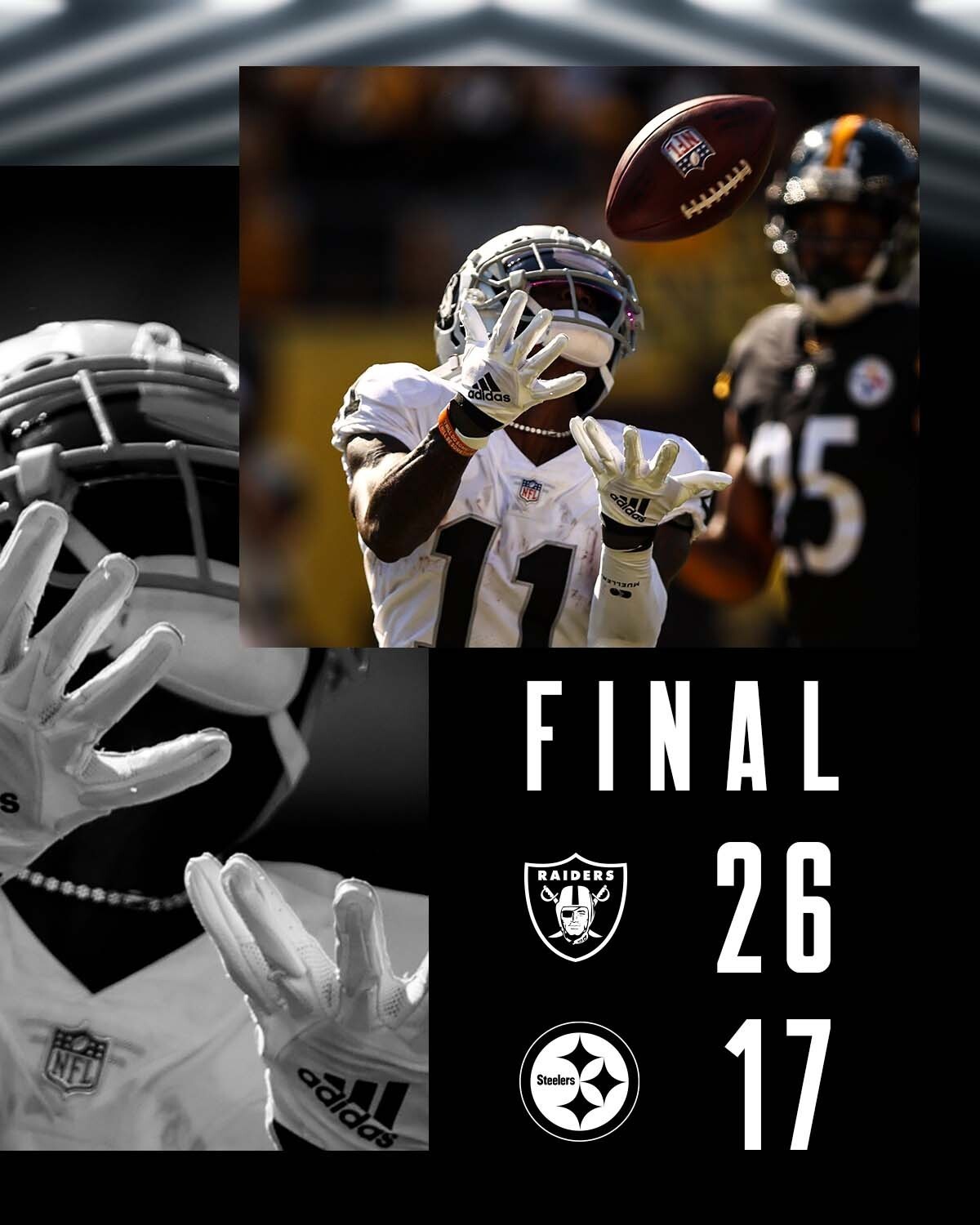 Raiders survive the Pittsburgh Steelers