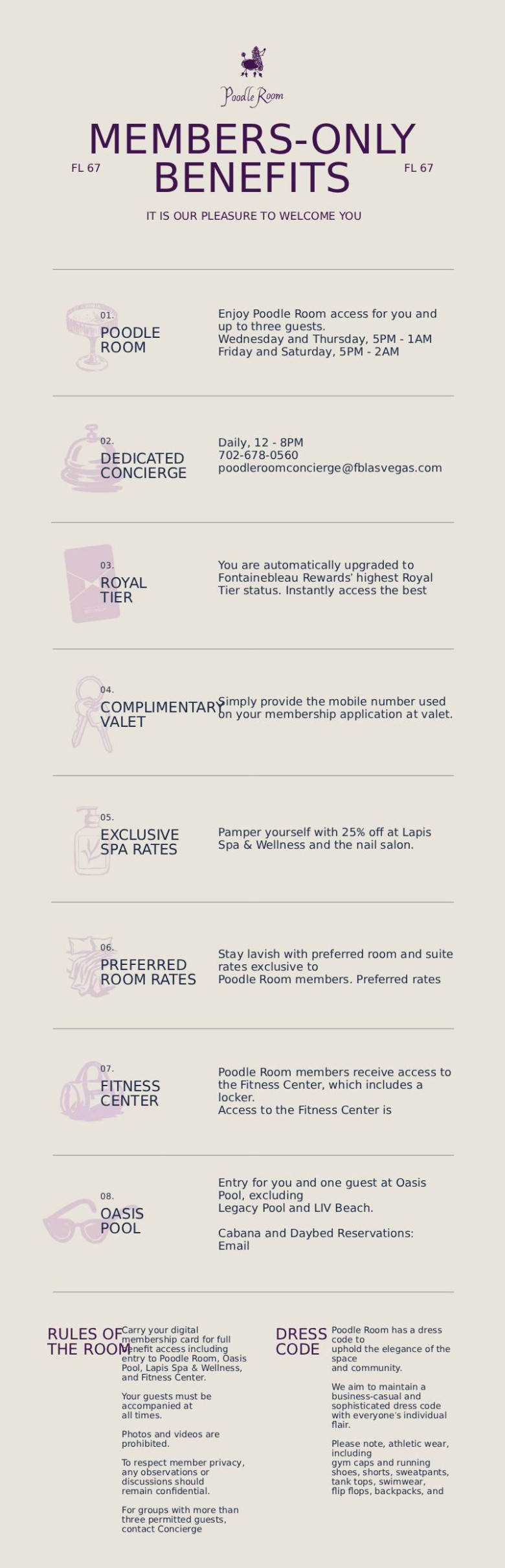 Poodle Room Members-Only Benefits Overview